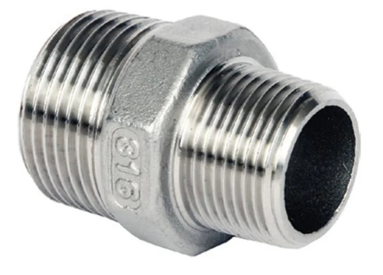 304 316L ont fileté le réducteur masculin inoxydable de mamelon de sortilège de garnitures de tuyau d'acier